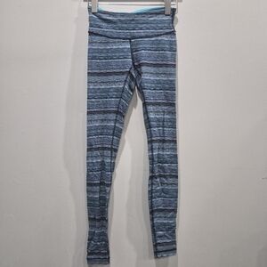 Lululemon Wunder Under Pant III Space Dye Twist Sapphire Blue Multi